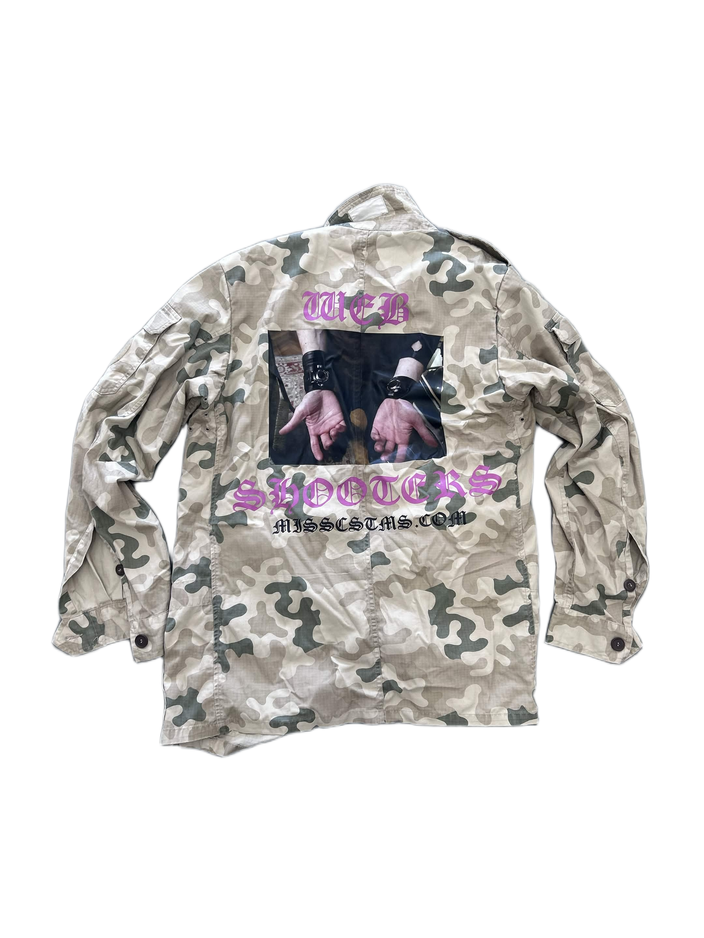 total fucking psycho web shooters military jacket