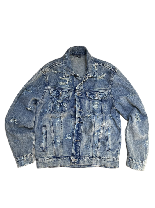 distressed jeans jacket