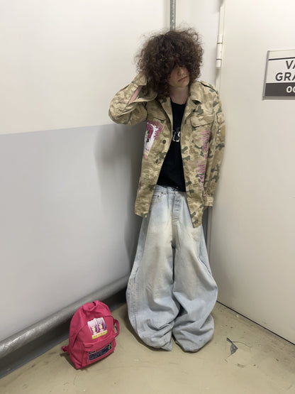 total fucking psycho web shooters military jacket