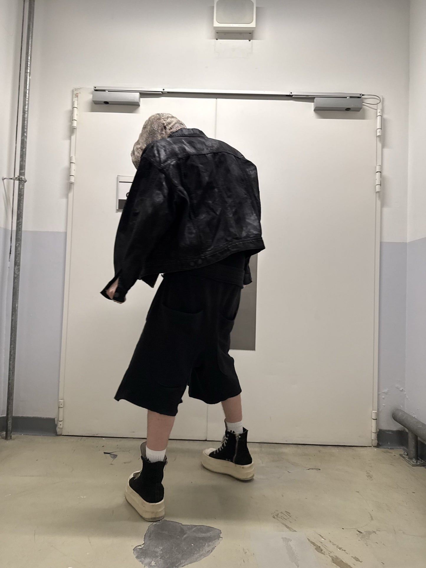 oscorp glossy jeans jacket